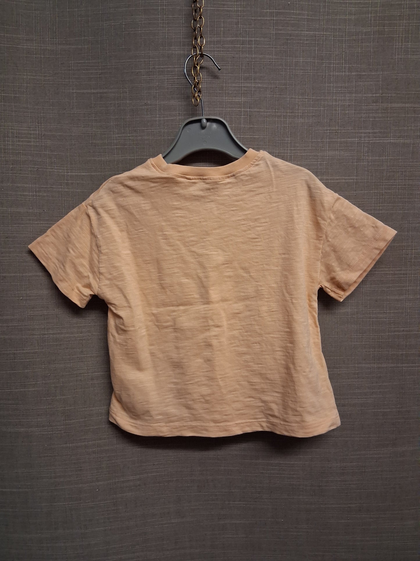 Next Girls Peach Short Sleeve T-Shirt Bold Graphic Print Age 12-18 Months