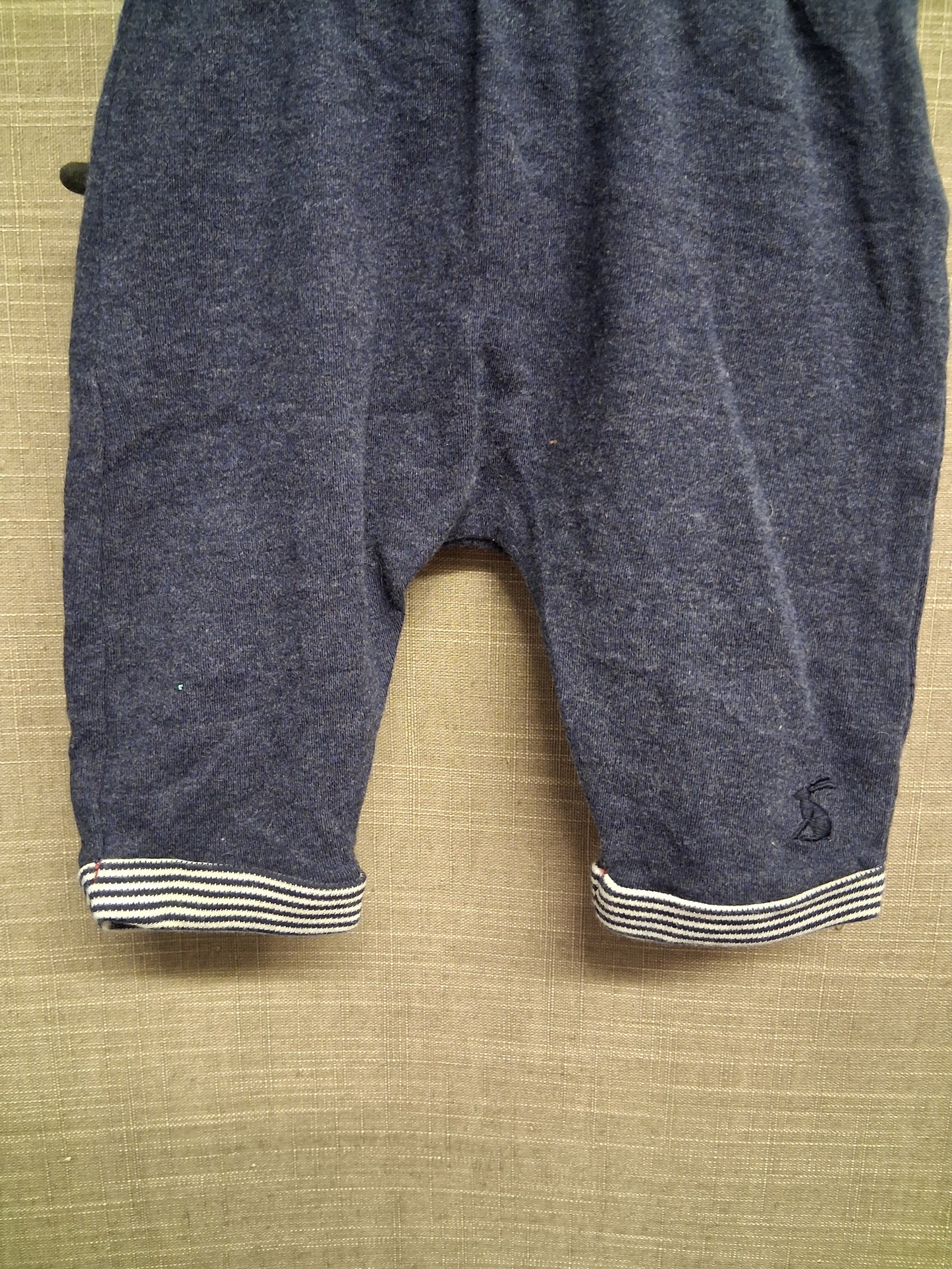 Joules Boys Jersey Joggers Navy Blue Cow Pocket on Back Age 0-3 Months
