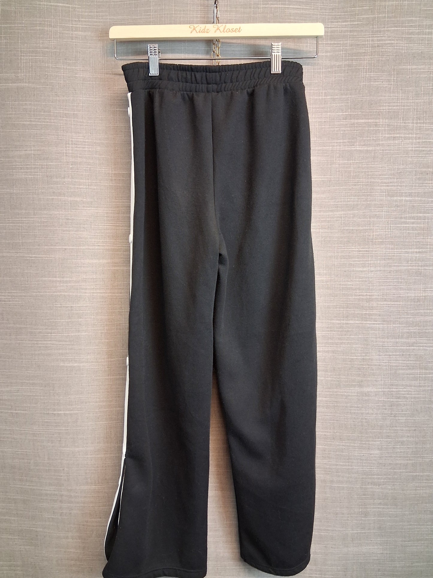 River Island Girls Black Joggers Faux Popper Sides Age 11-12 Years
