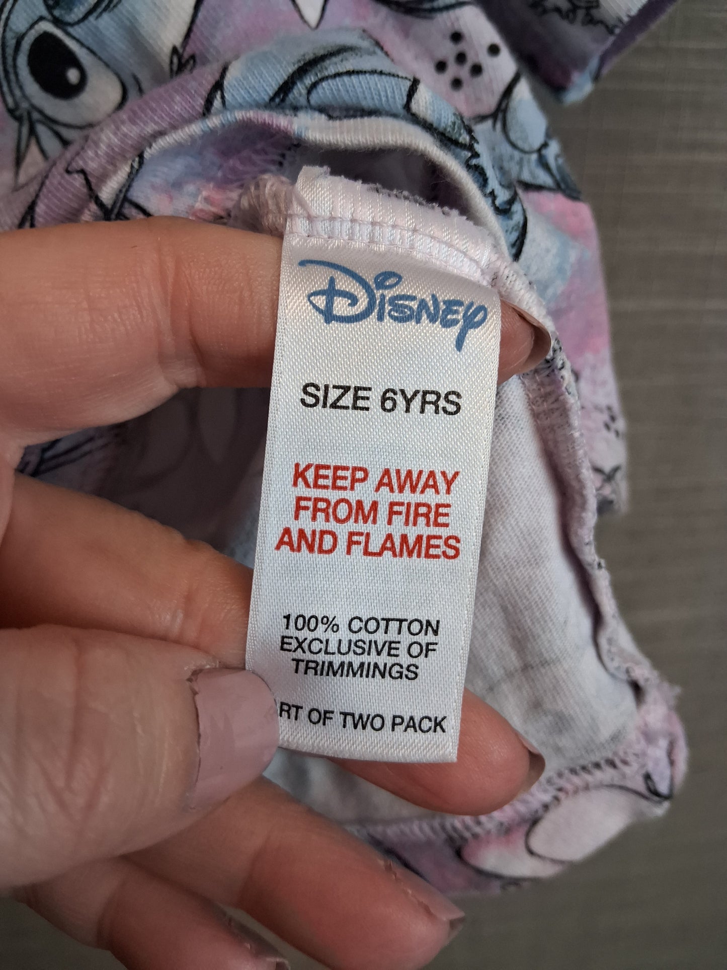 Disney Stitch Crop Short Sleeve T-Shirt Age 6 Years