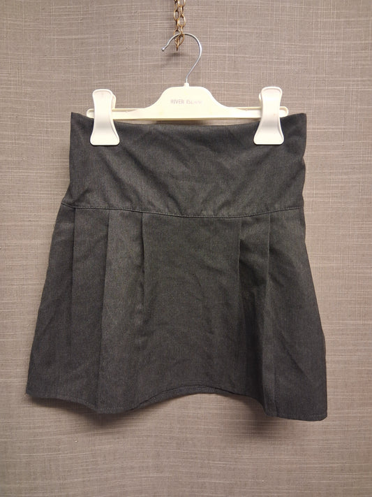 George Girls Grey School Skirt Age 6-7 Years