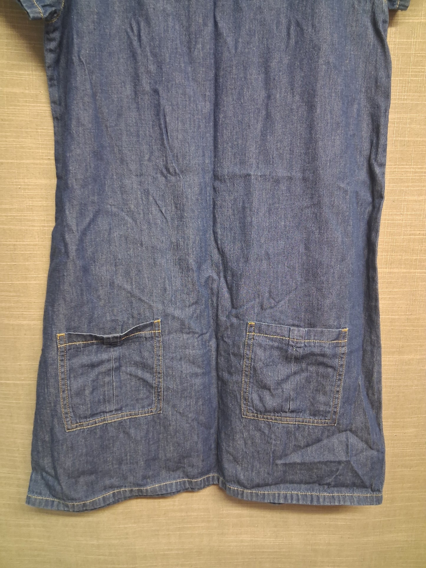 Next Dress Girls Denim Blue Short Sleeve A Line Age 16