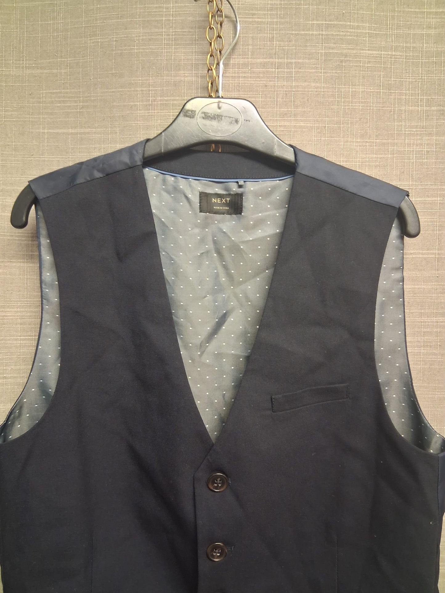 Next Waistcoat Boys Navy Blue Smart Age 14 Years