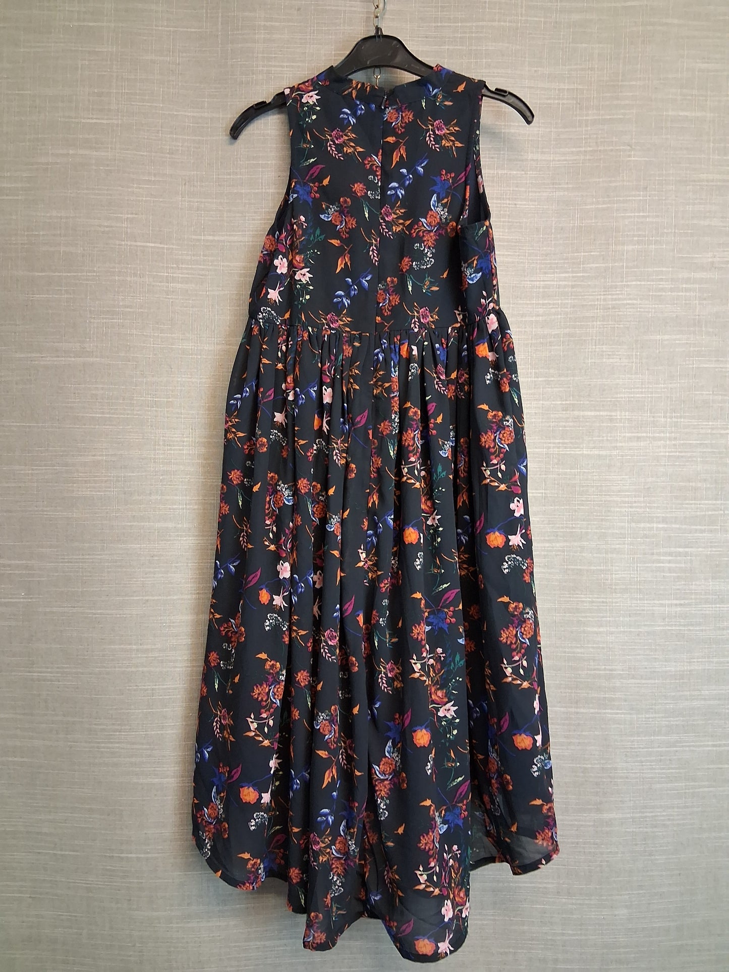 Next Girls Black Floral Sequin Sleeveless Dress Age 10 Years