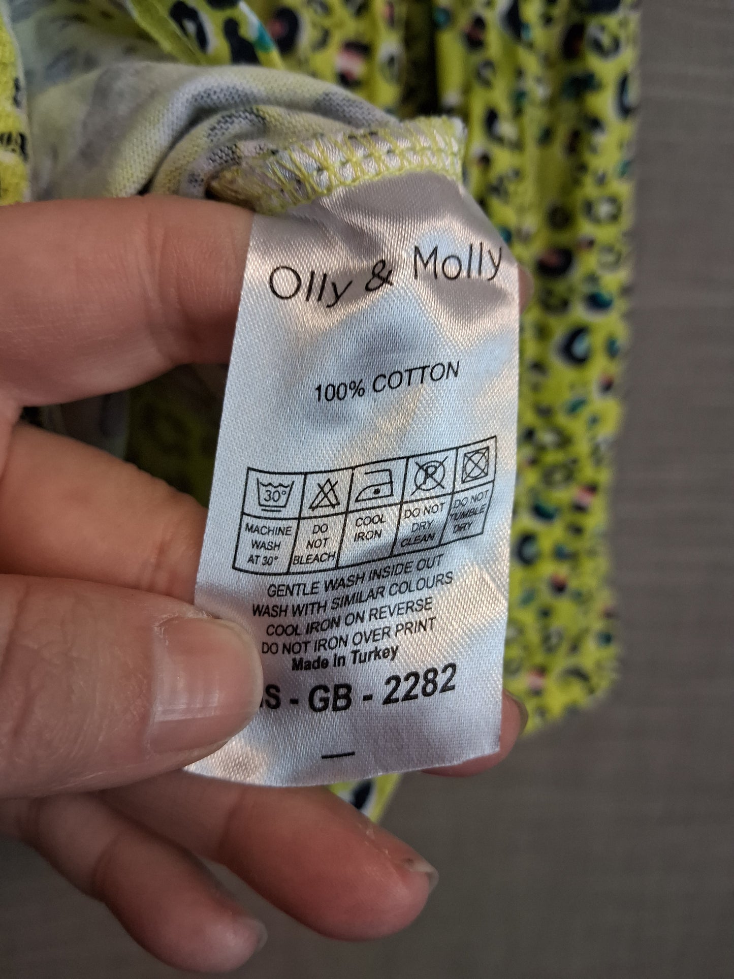 Olly & Molly Yellow Leopard Print Tunic Top Sleeveless Age 10-12 Years