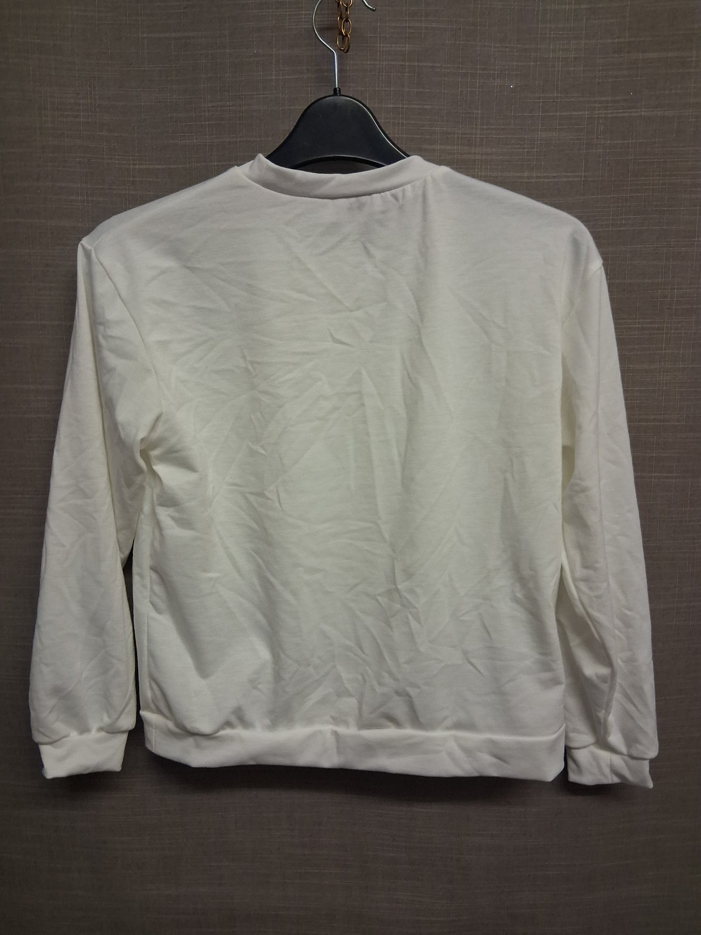 Shein Girls Cream Leopard Print Bow Sweater Age 12 Years