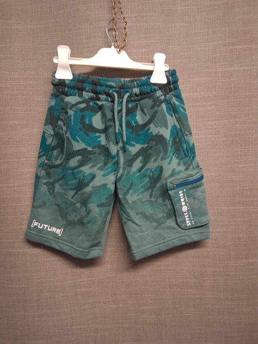 George Boys Green Jersey Jogger Shorts Age 7-8 Years