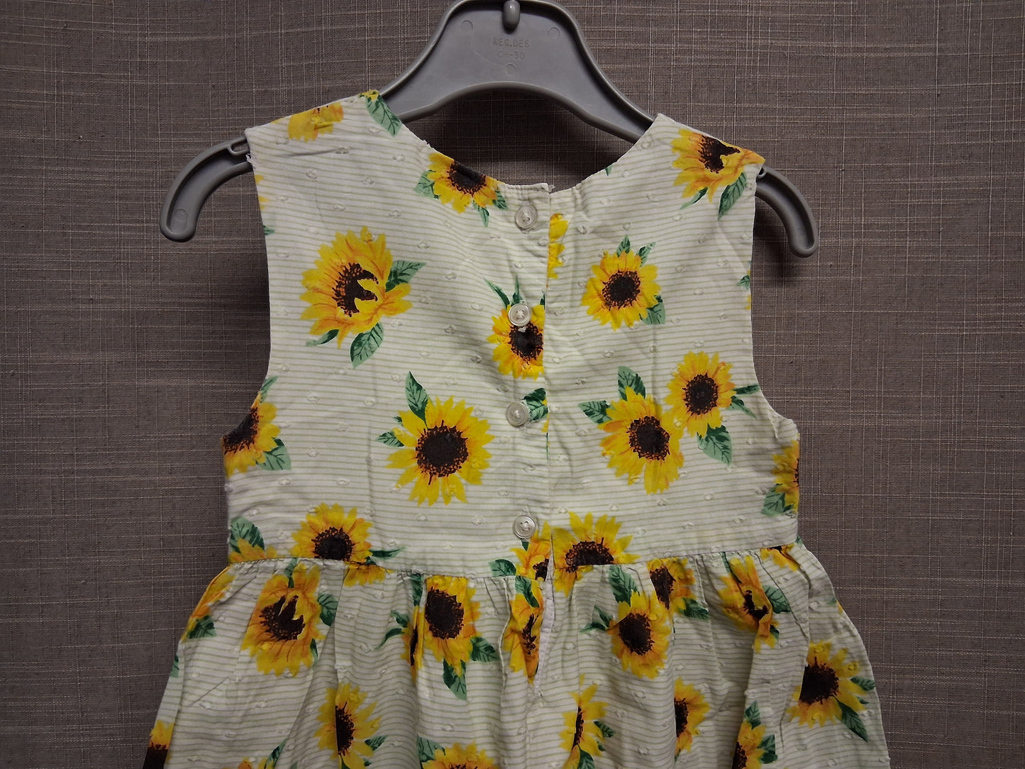 TU Girls Sunflower Print A Line Sleeveless Dress Age 2-3 Years