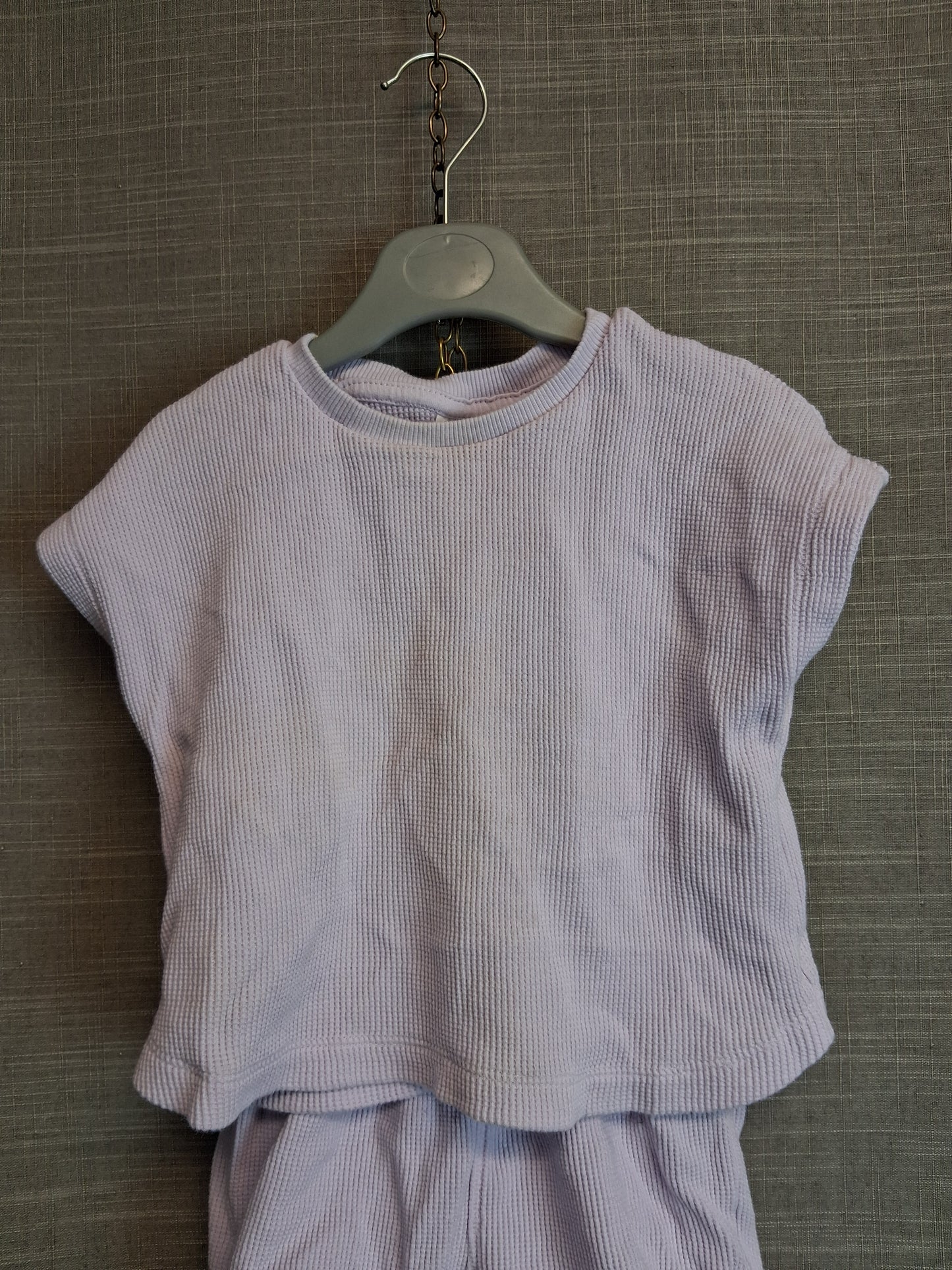 Zara Girls 2 Piece Outfit Lilac T-Shirt & Shorts Age 2-3 Years