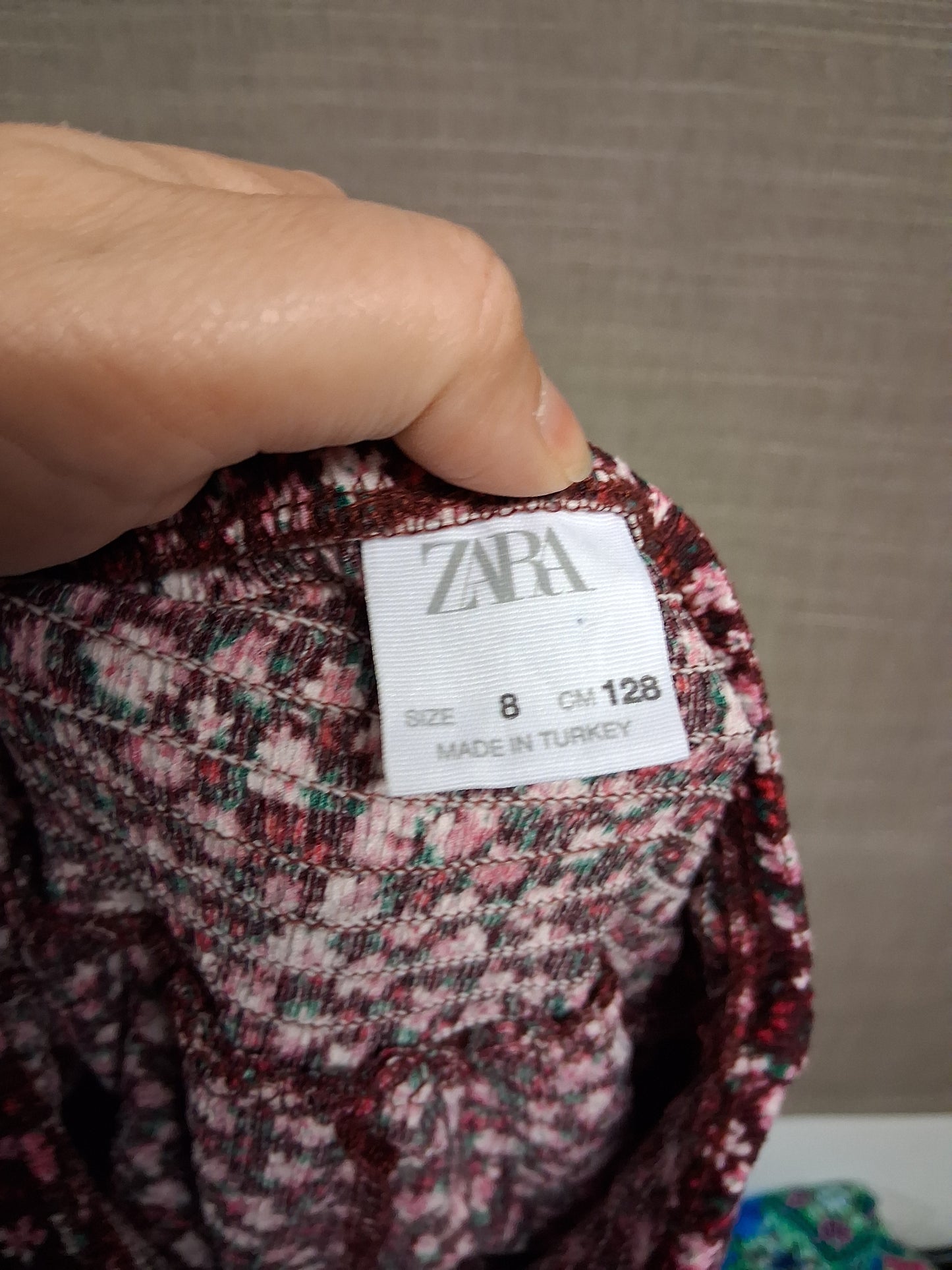Zara Purple Floral Skorts Elastic Waist Age 8 Years