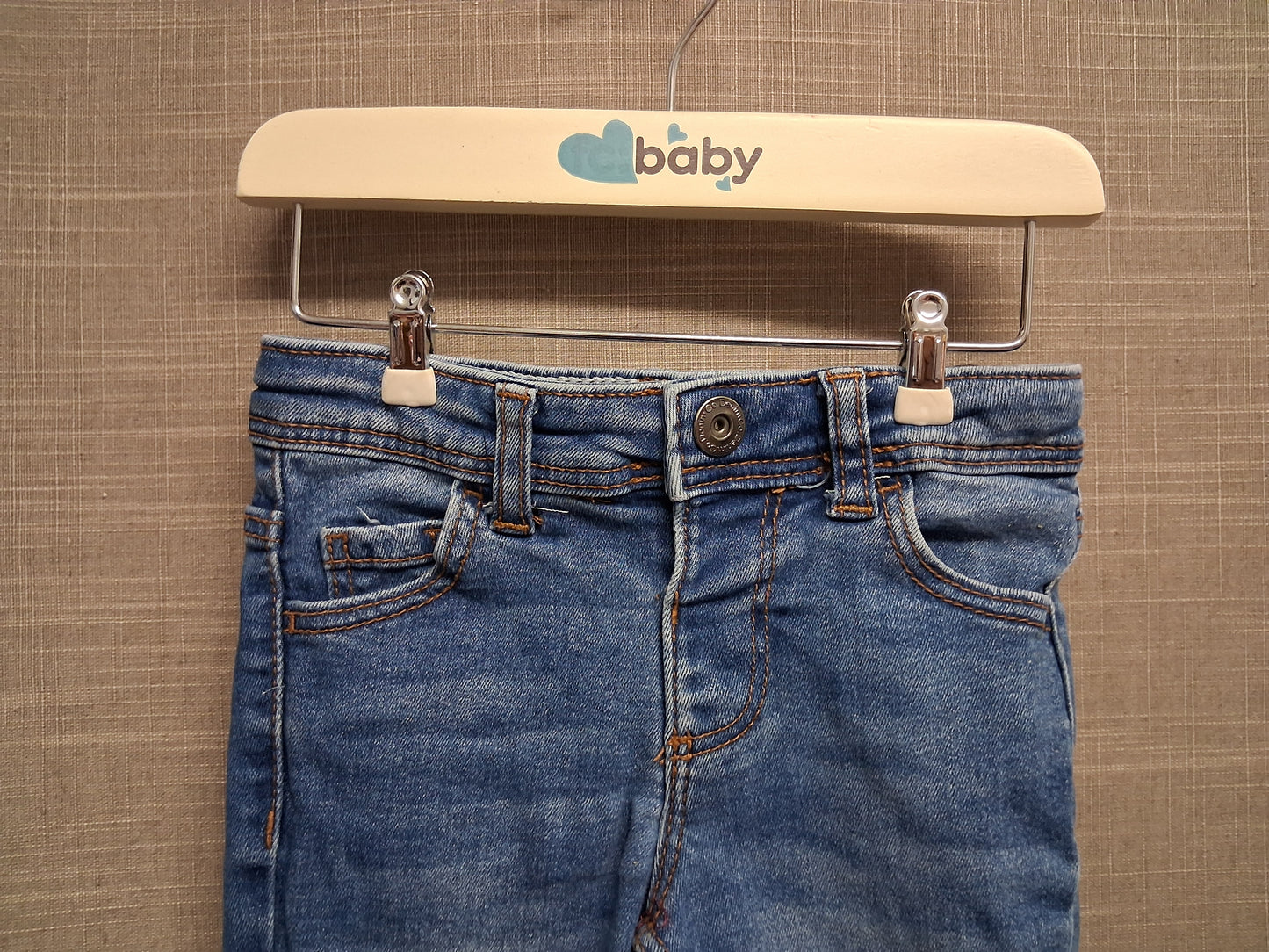 Primark Boys Skinny Denim Shorts Jorts Blue Age 2-3 Years