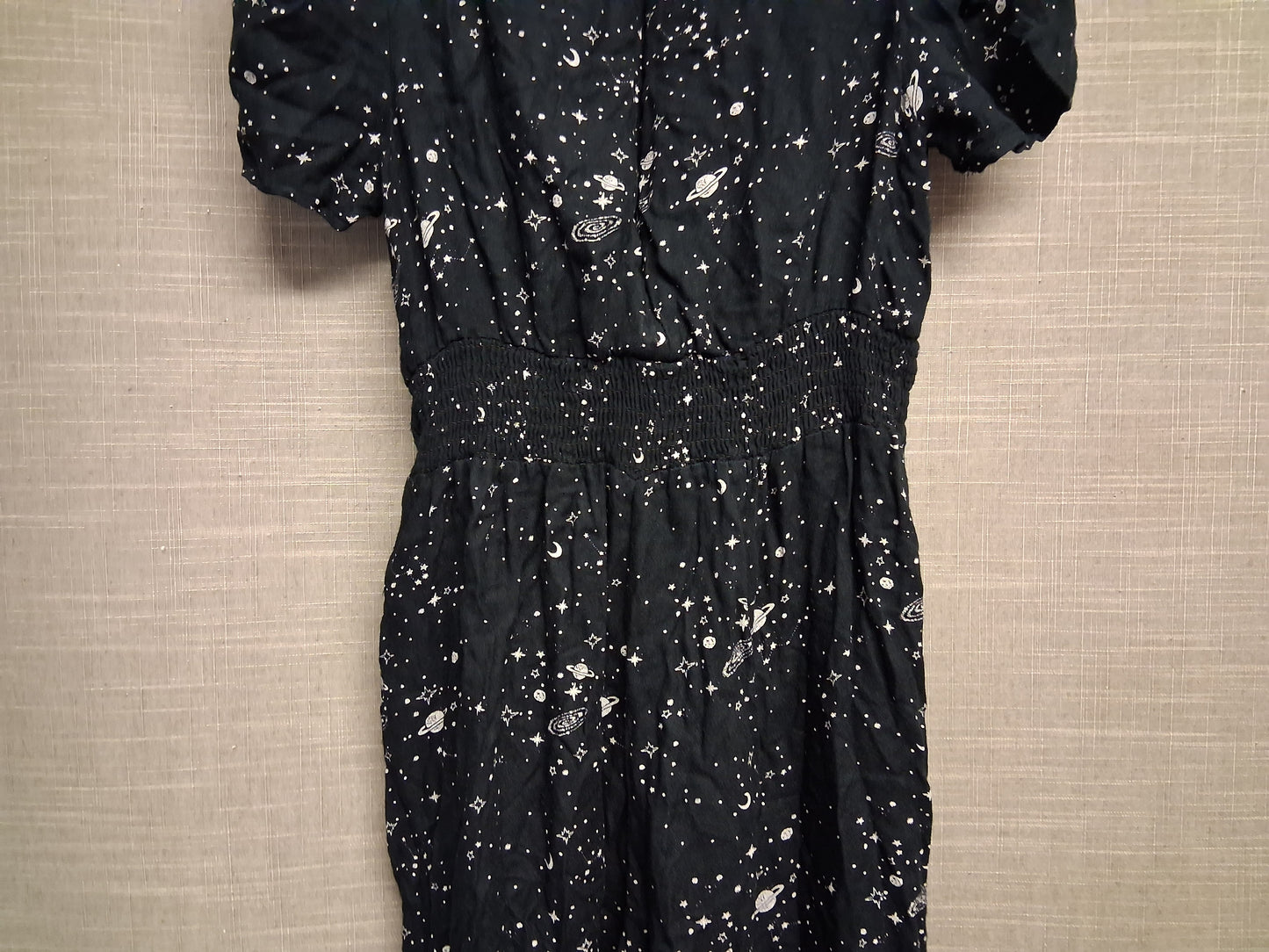 Marks & Spencer Girls Black Space Theme Short Sleeve  Jumpsuit Age 10-11 Years