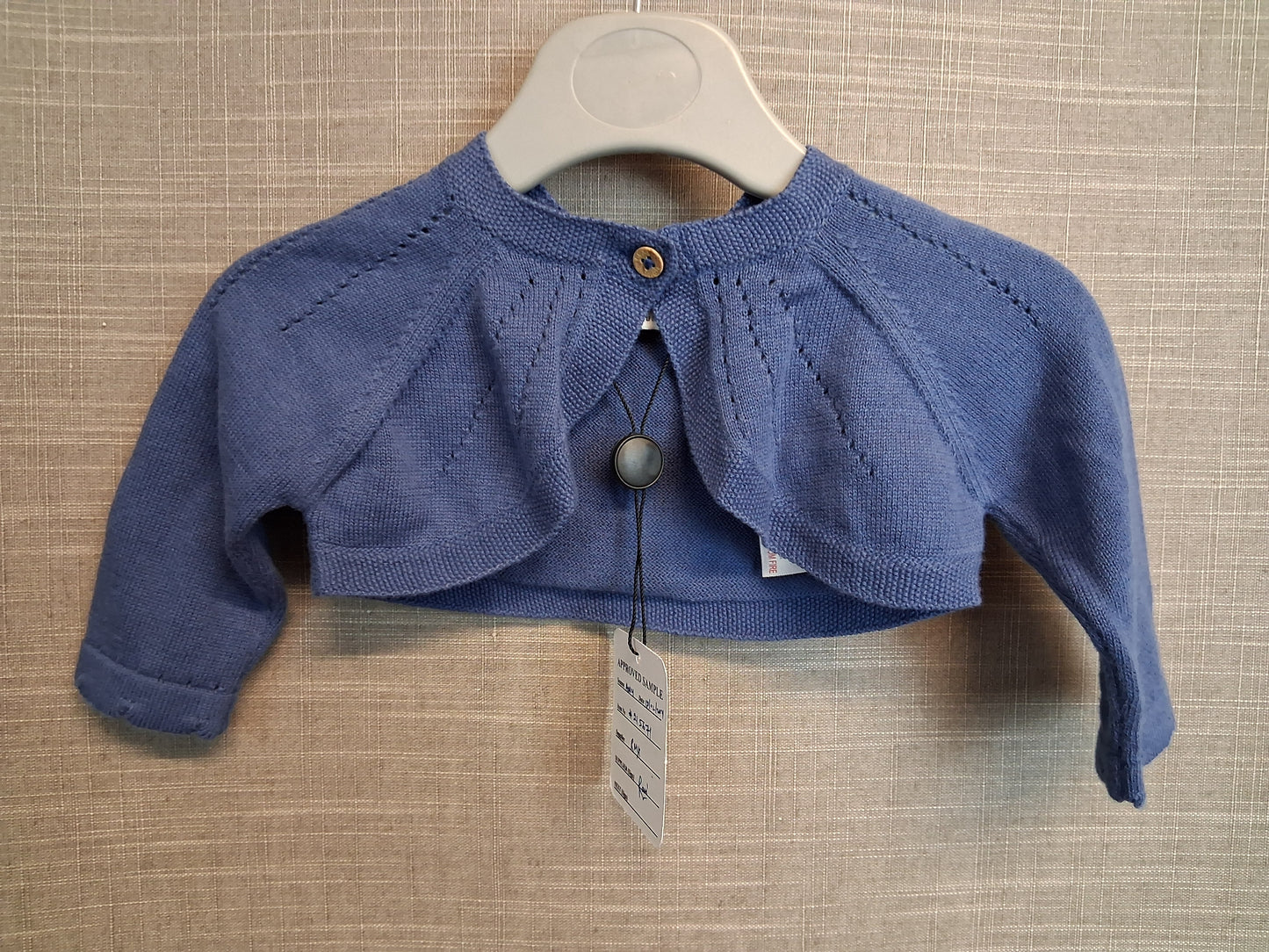 Next (Sample) Girls Blue Cropped Cardigan Age Newborn New