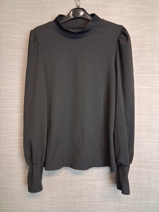 Shein Girl Black Long Sleeve Top High Neck Age 13 Years
