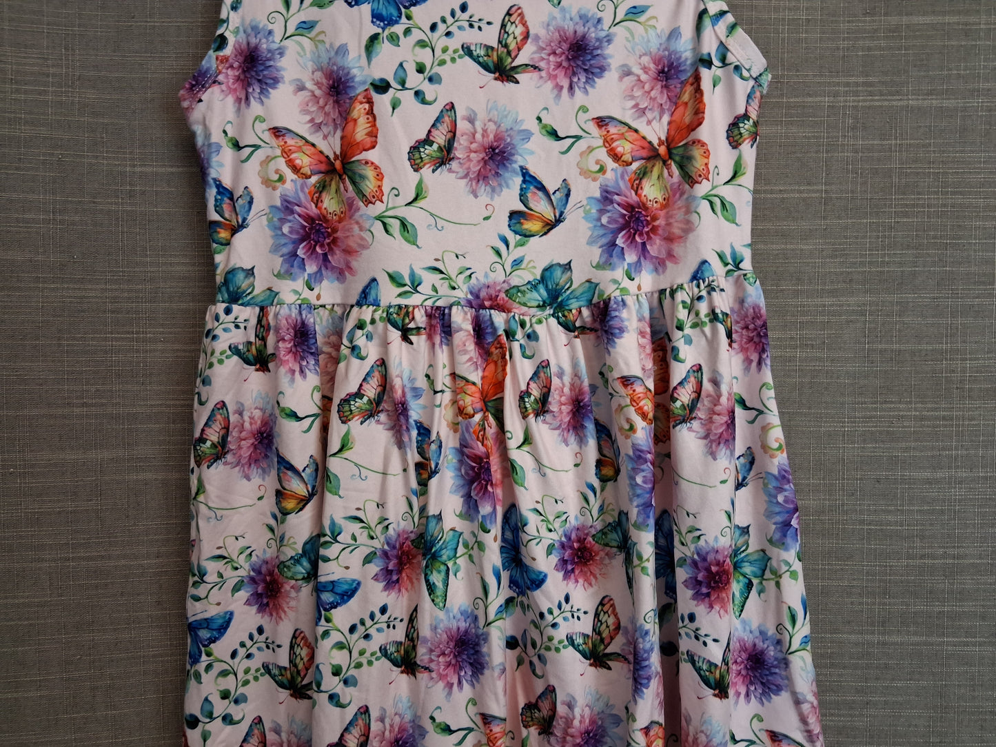 Shein Girls Sundress Sleeveless Butterfly Print Age 7 Years