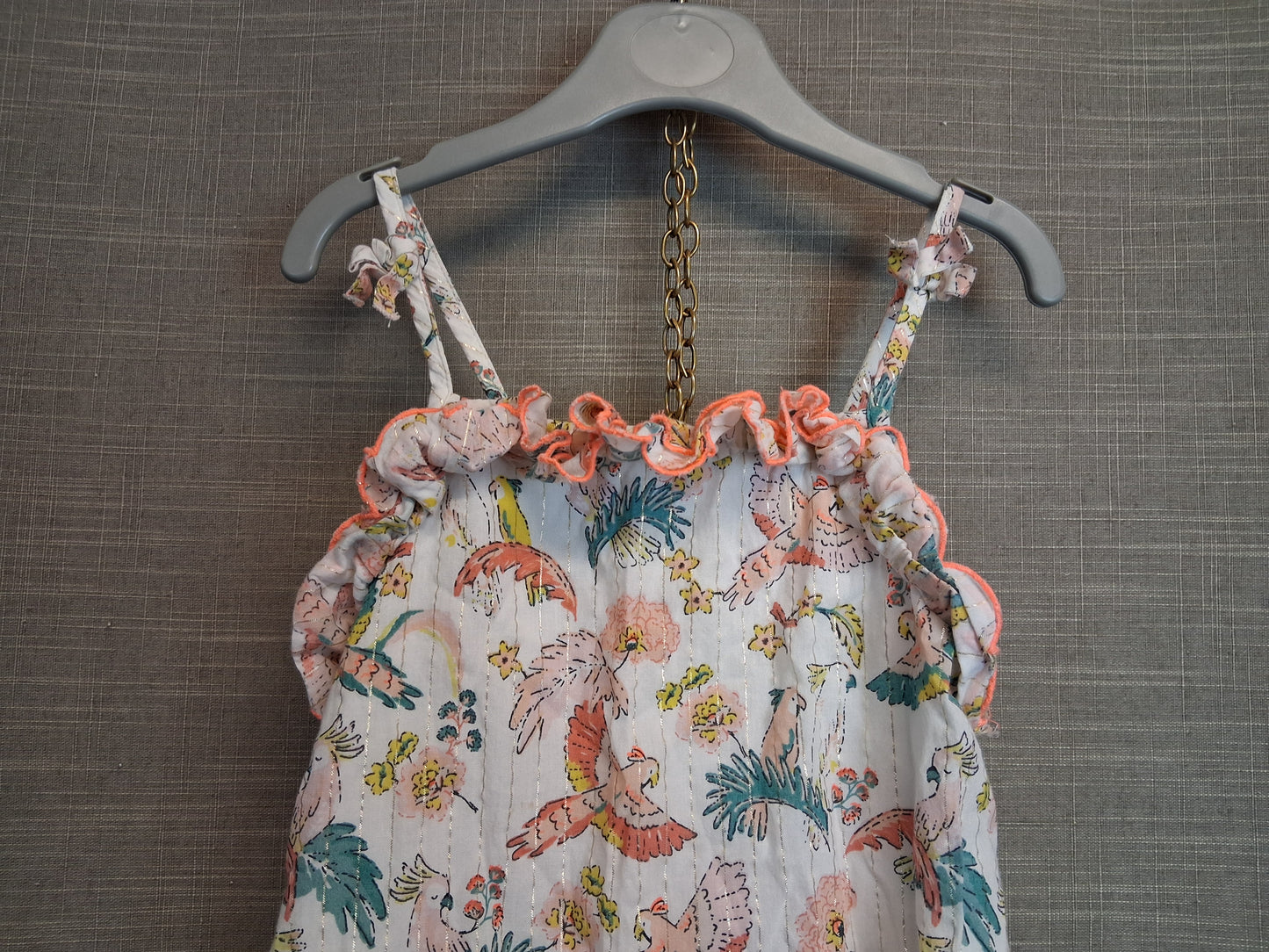 Marks And Spencer Sundress Floral Bird Print Age 5-6 Years