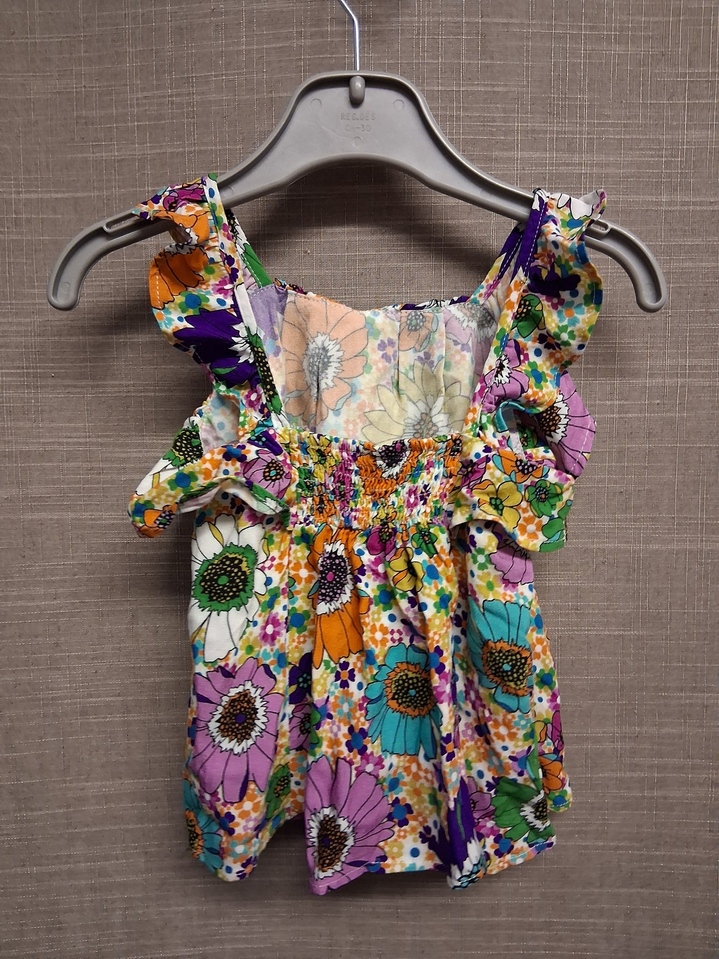Next Girls Multicolour Floral Vest Tank Top Age 9-12 Months