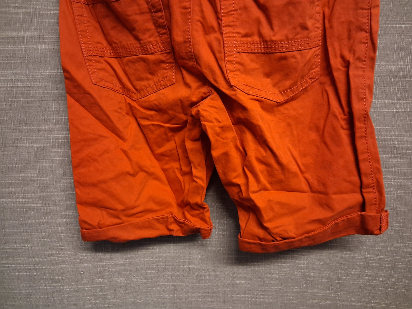 TU Boys Red Orange Shorts 100% Cotton Age 5-6 Years