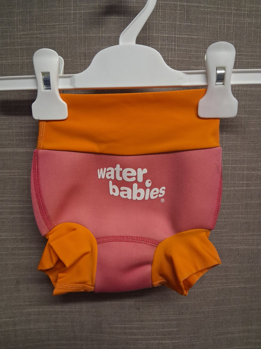 Water Babies Swimwear Pants Orange Pink Size Medium Age 3-6 Months