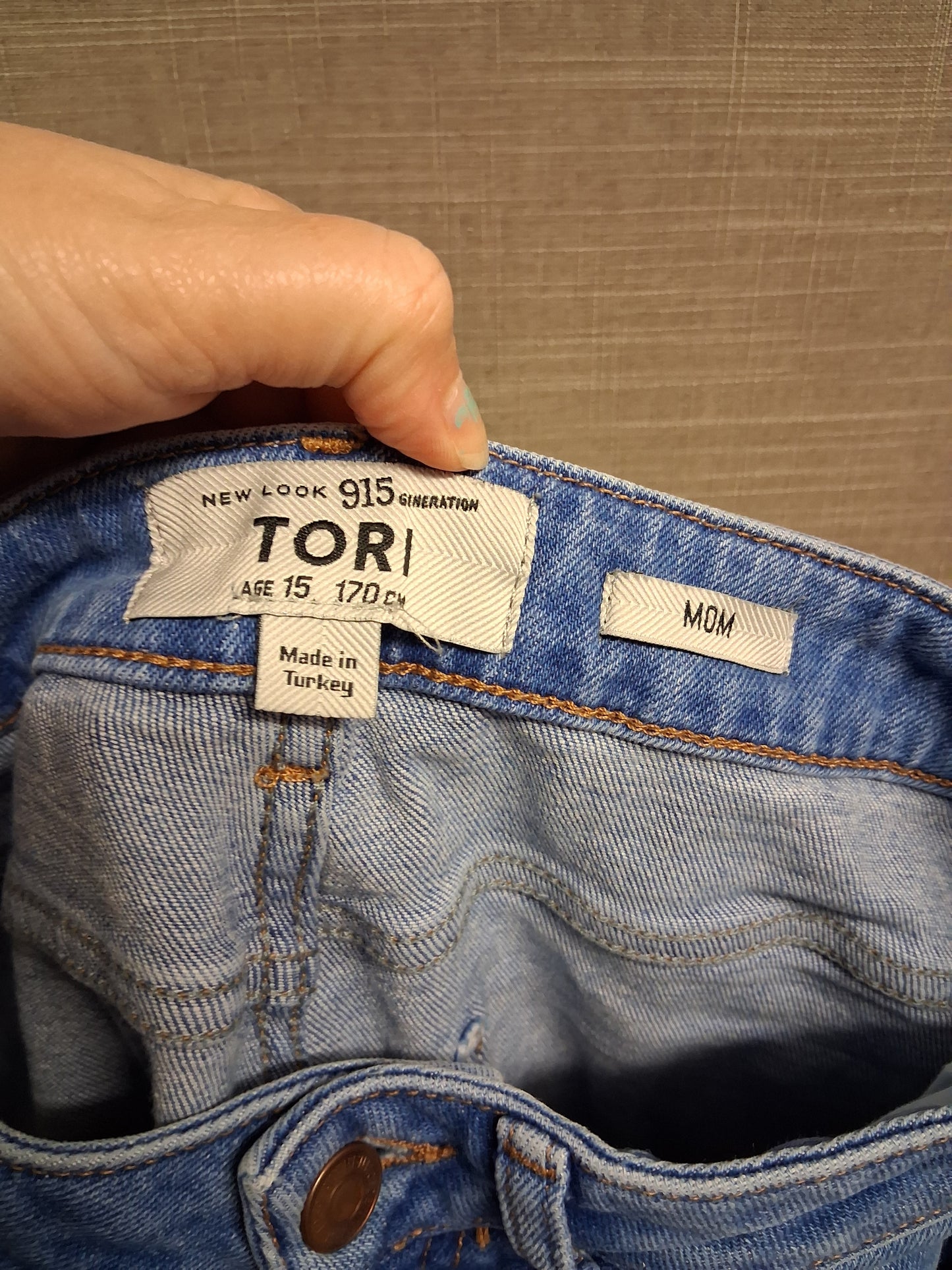 New Look Tori Mom Style Distressed Denim Jeans Age 15 Years