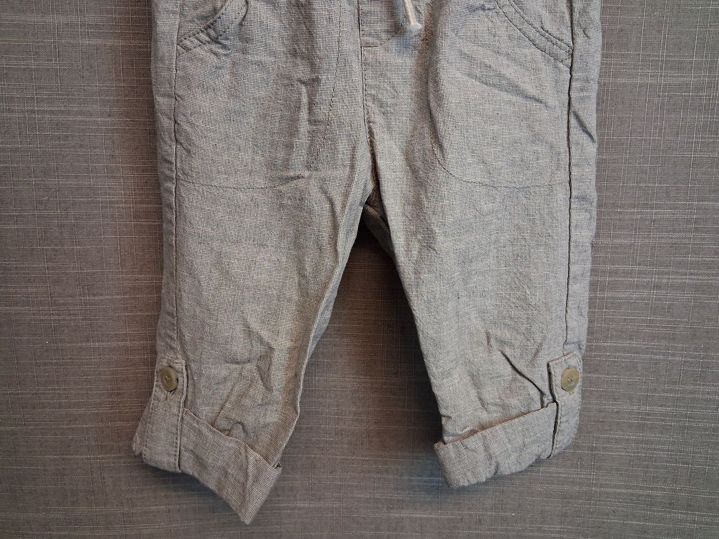 TU Boys Beige Bermuda Shorts Age 18-24 Months Linen Blend