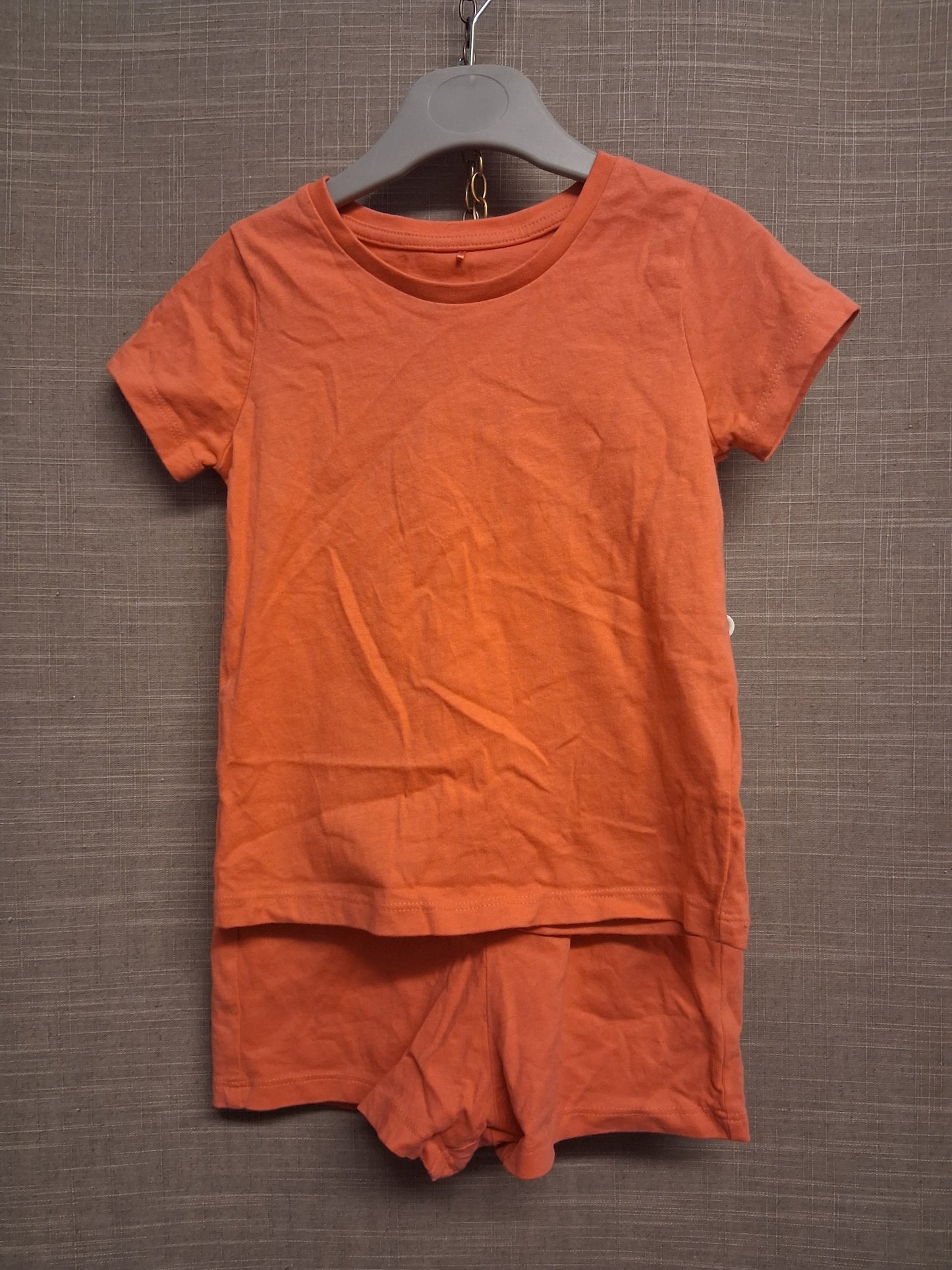George Unisex 2 Piece Outfit Shorts & T-Shirt Orange Age 2-3 Years