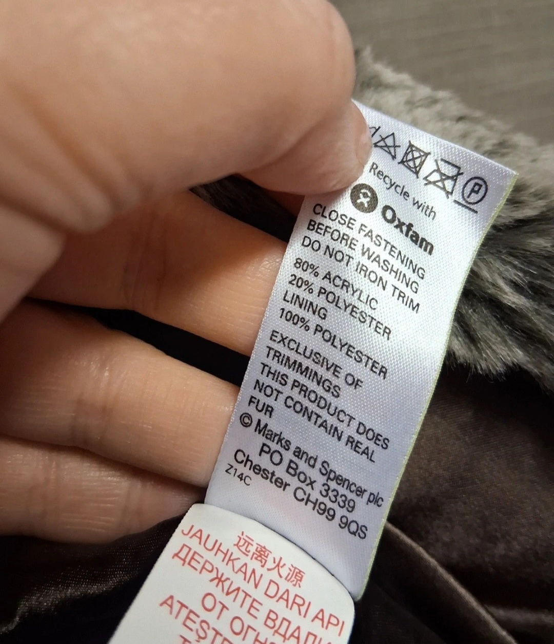 Marks and Spencer Brown Faux Fur Body Warmer Gilet Age 7-8 Years