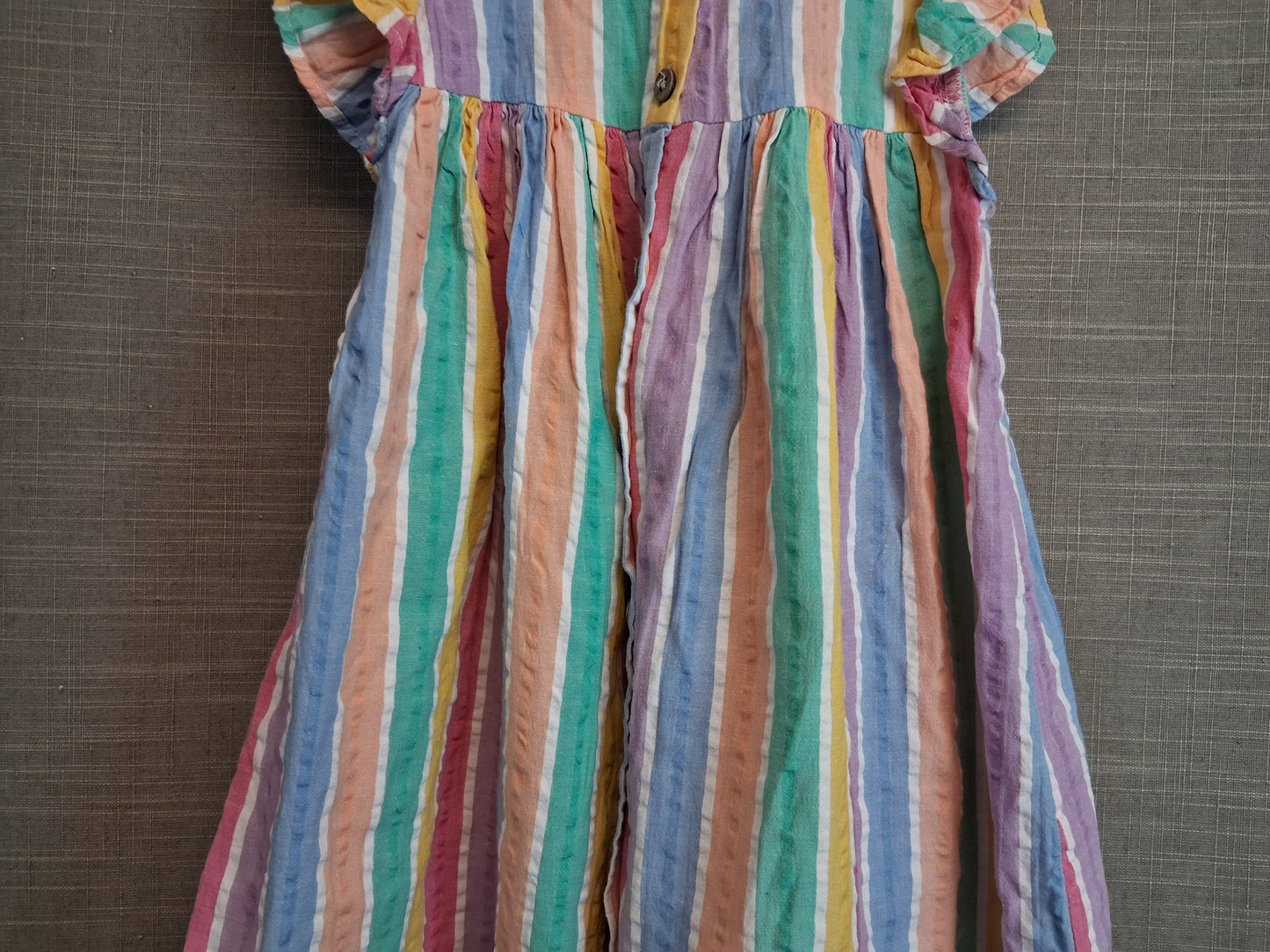 Next Girls Multicolour Striped A Line Dress Age 2-3 Years
