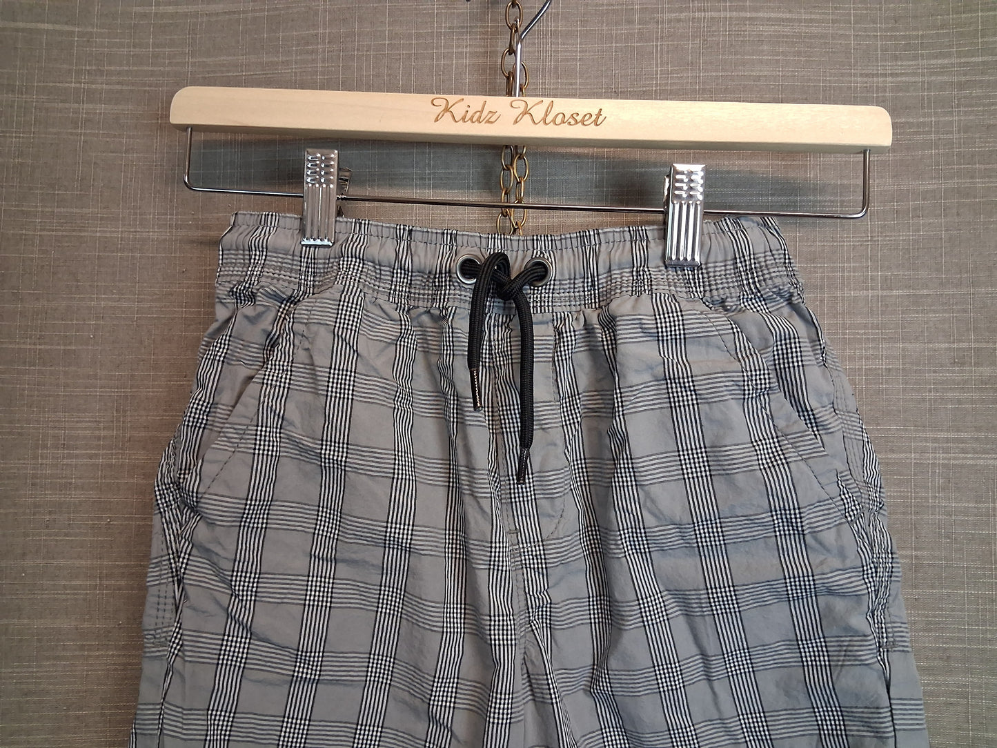 George Boys Check Shorts Grey Age 9-10 Years