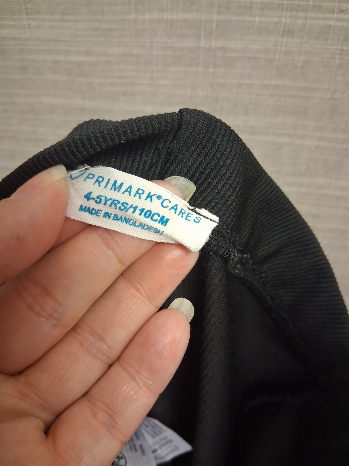 Primark Girls Black Ribbed Bootcut Leggings Age 4-5 Years