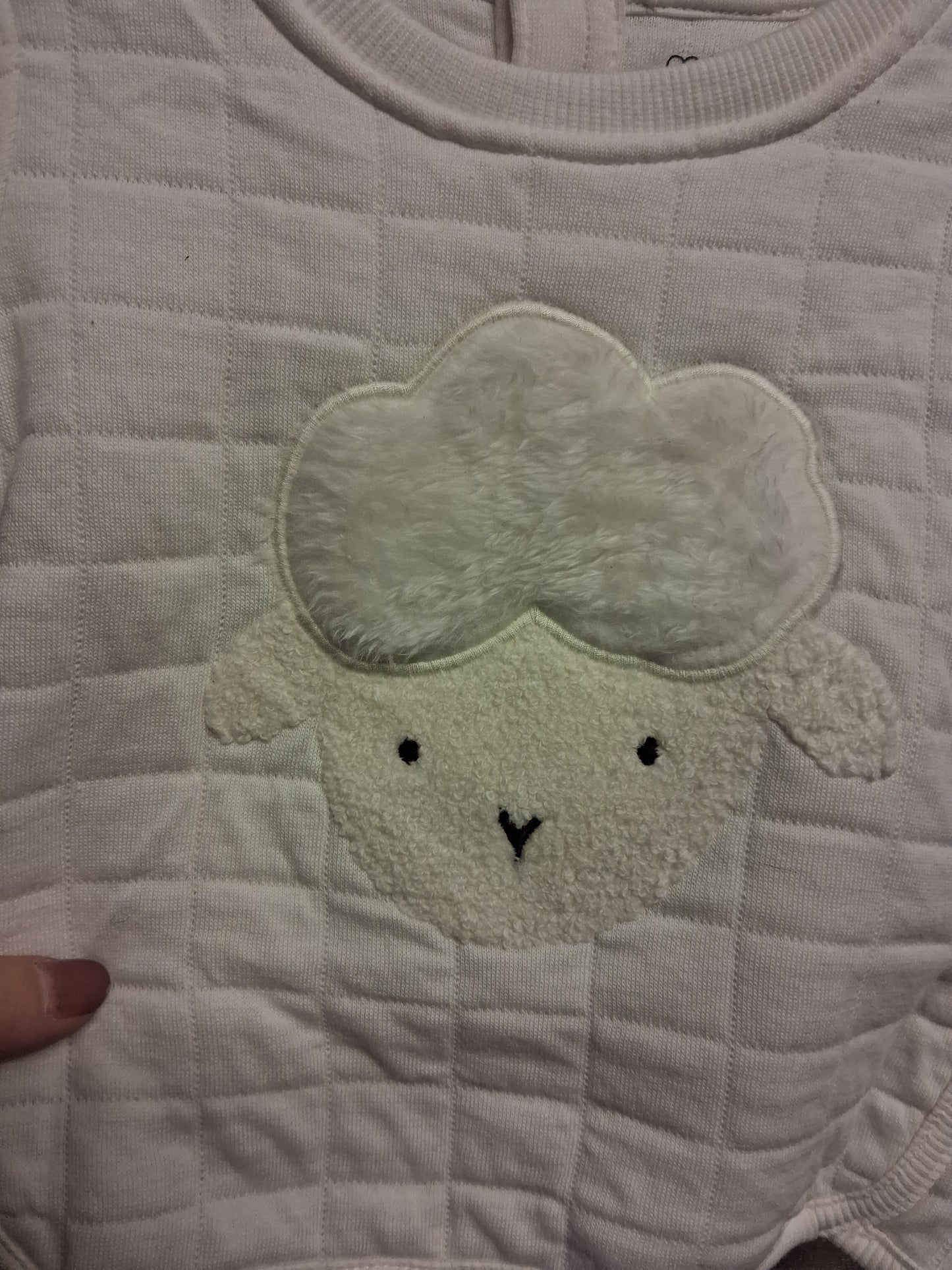 Primark Boys White Quilted Padded Jumper Sweater Age 3-6 Months New