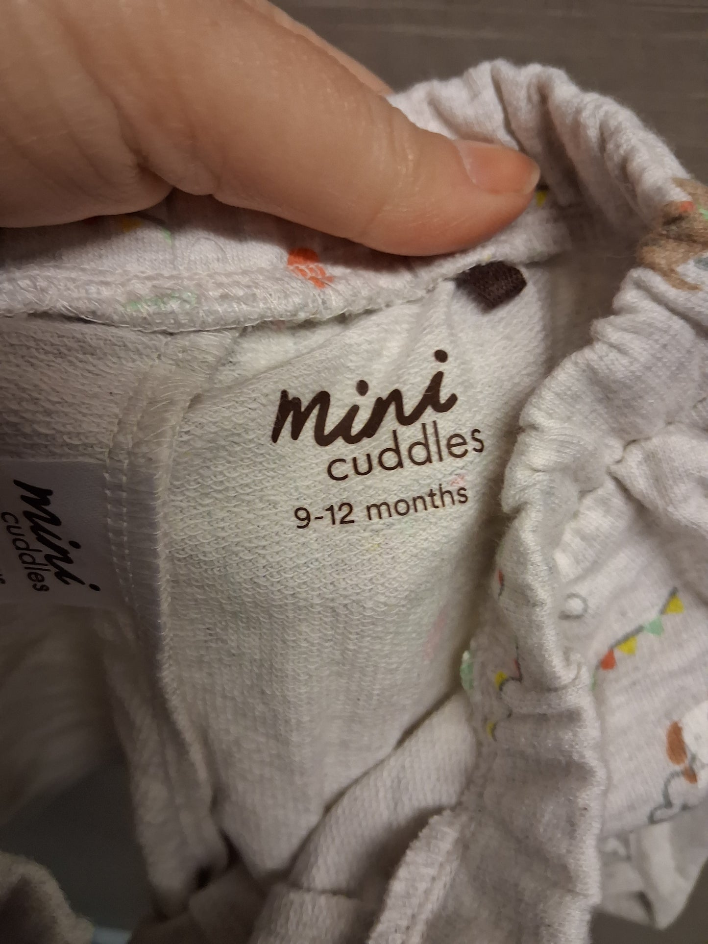 Mini Cuddles Girls Grey Jersey Shorts Age 9-12 Months