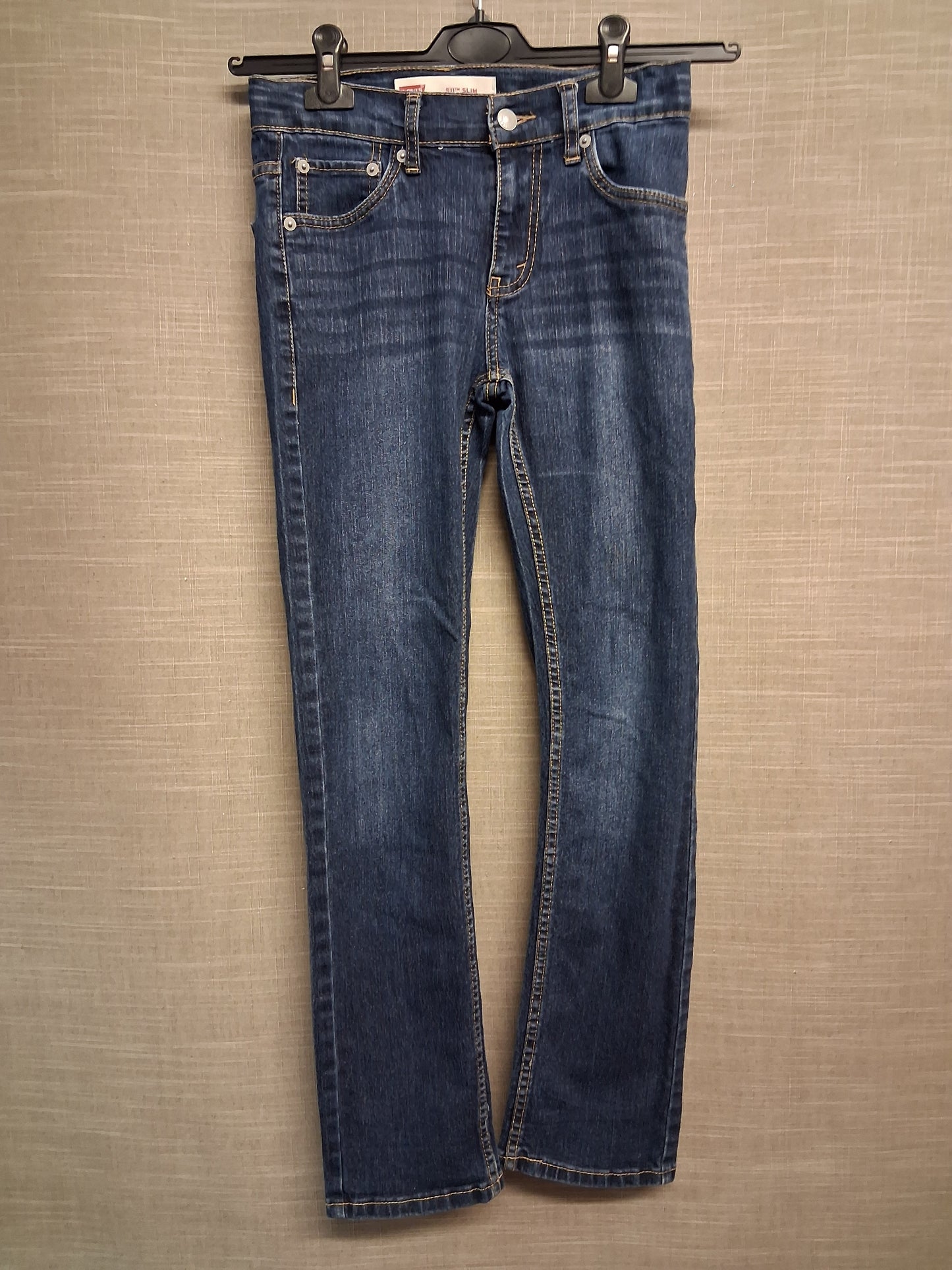 Levis 511 Slim Leg Boys Jeans Darkwash Adjustable Waist Age 12 Years
