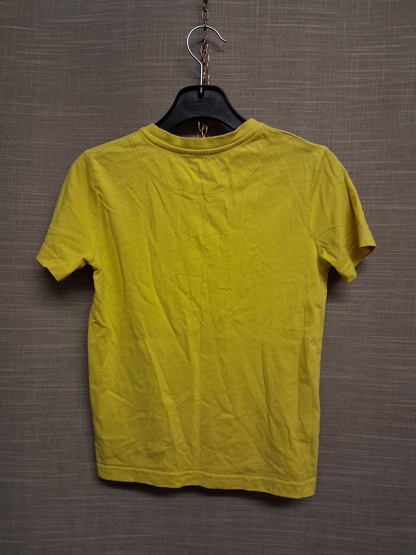 Penguin Boys T-Shirt Short Sleeve Yellow 100% Cotton Age 6-7 Years