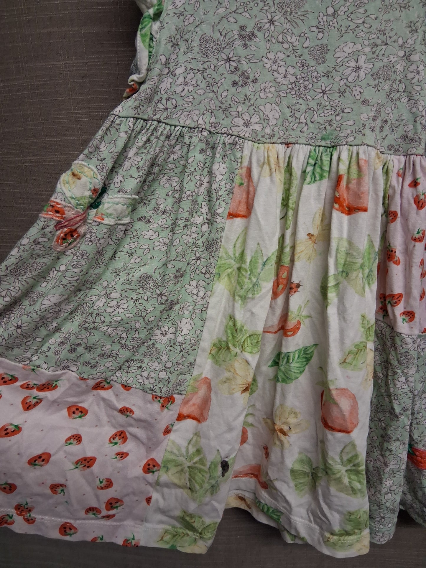 Next Girls Patchwork Sleeveless Jersey Dress Multicolour Age 2-3 Years