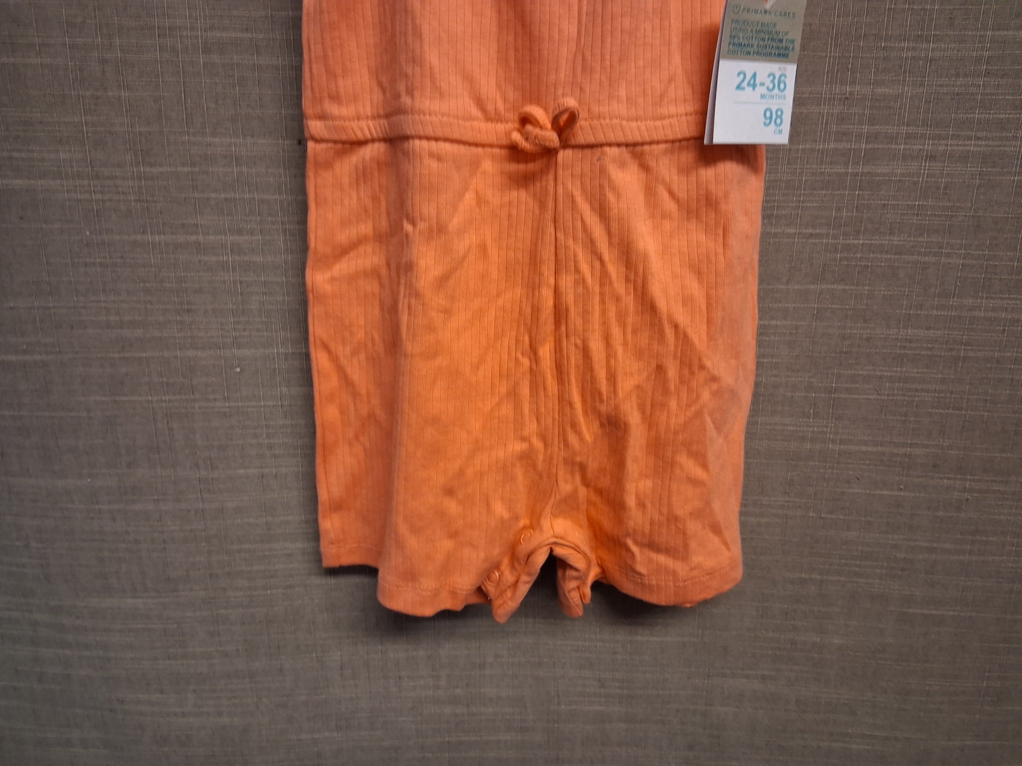 Primark Girls Short Romper Age 2-3 Years Coral Pink NEW