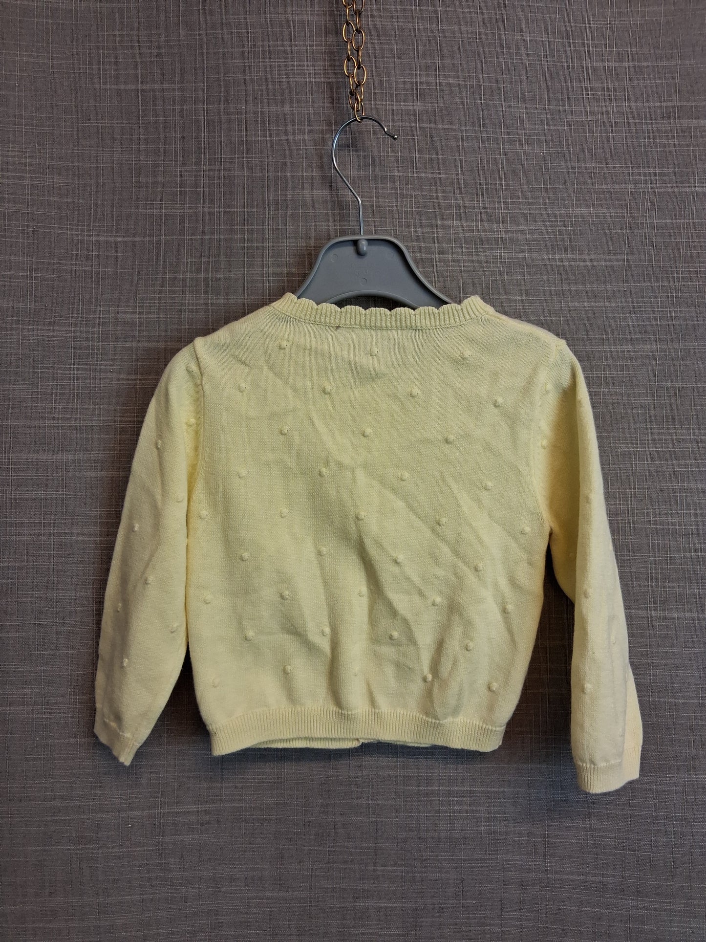 Matalan Girls Yellow Knitted Cardigan Age 18-24 Months 100% Cotton