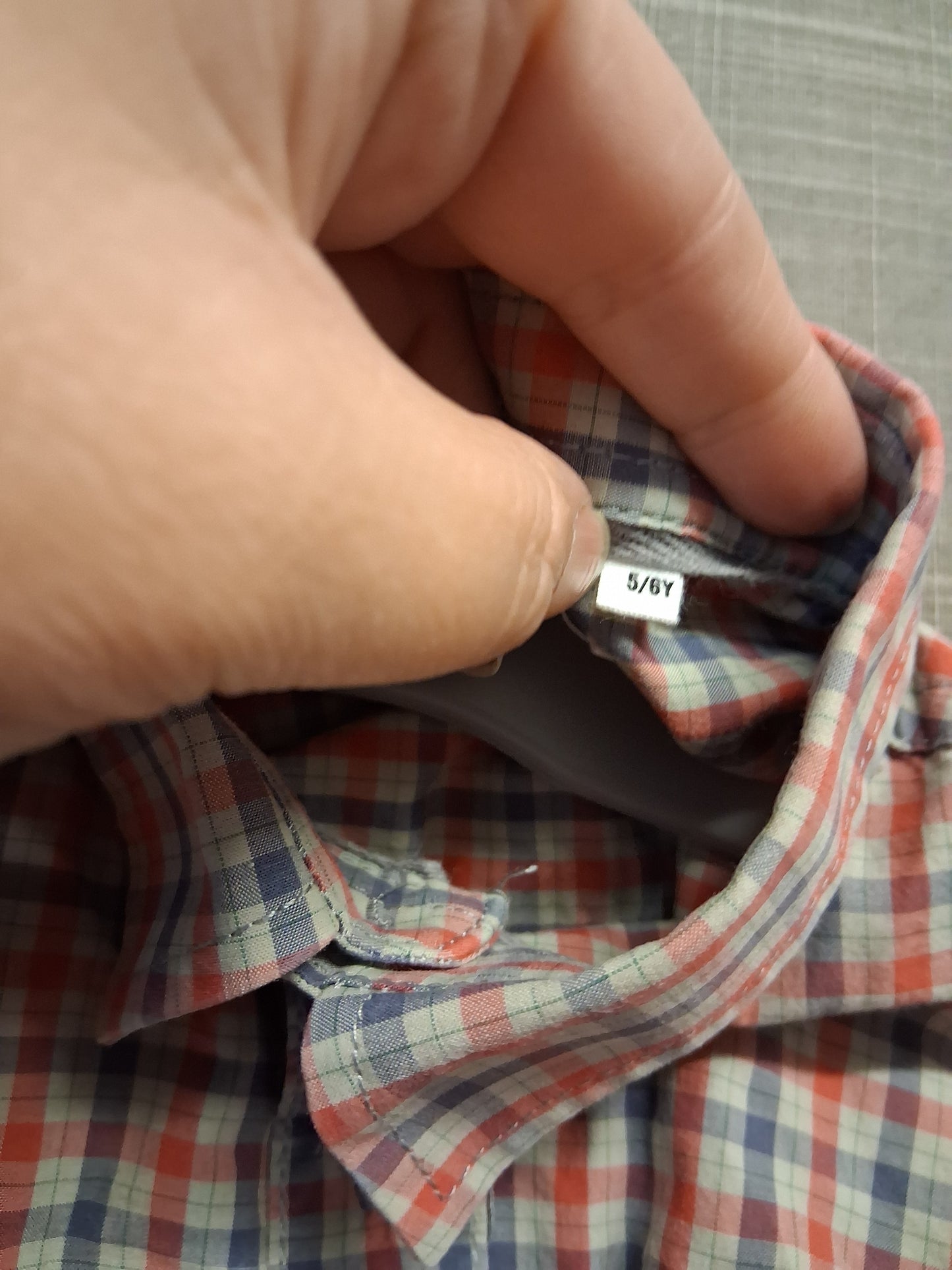 Ben Sherman Boys Red Blue Check Long Sleeve Shirt Age 5-6 Years