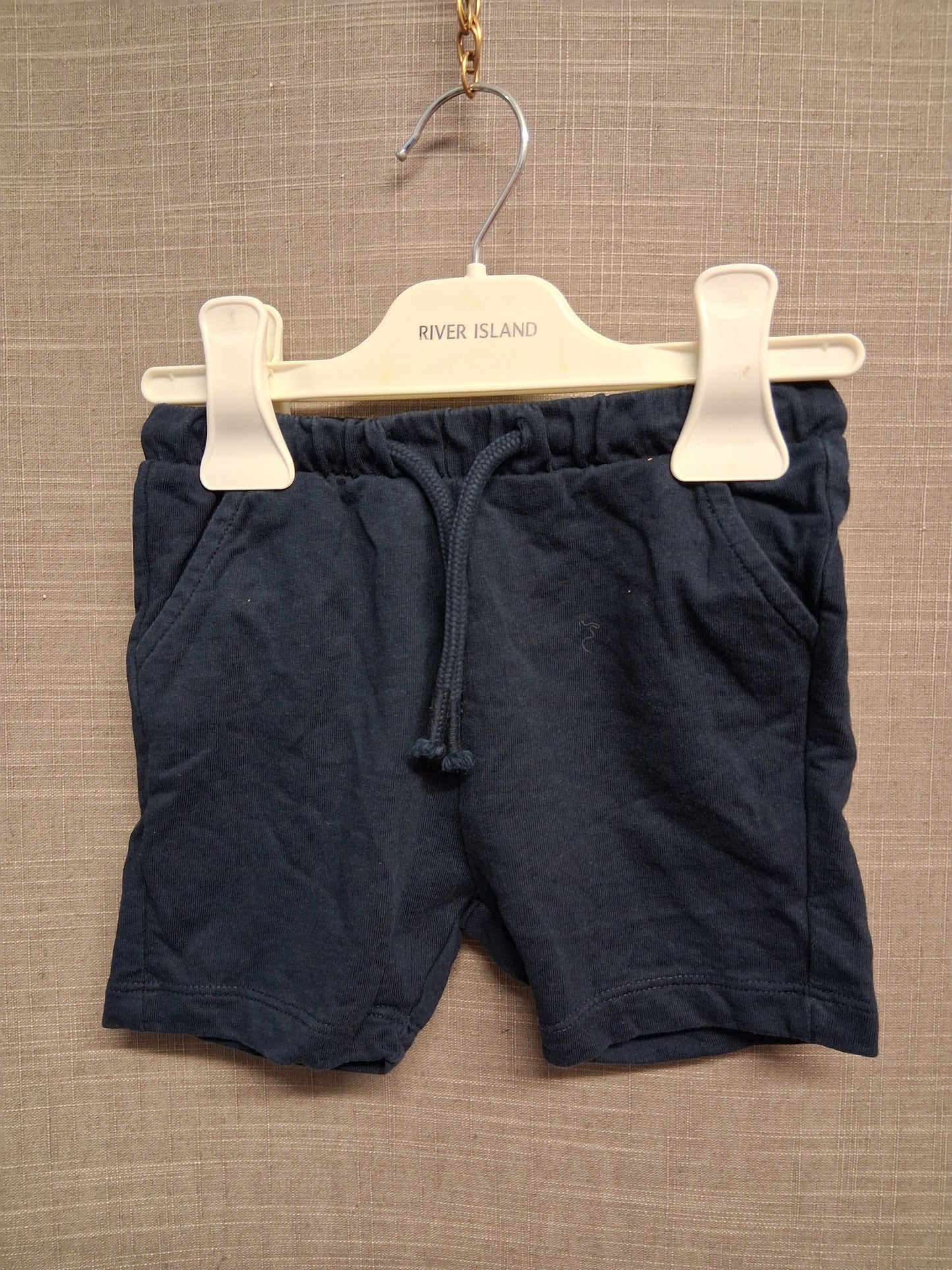 Next Boys Jersey Navy Blue Shorts Age 9-12 Months 100% Cotton
