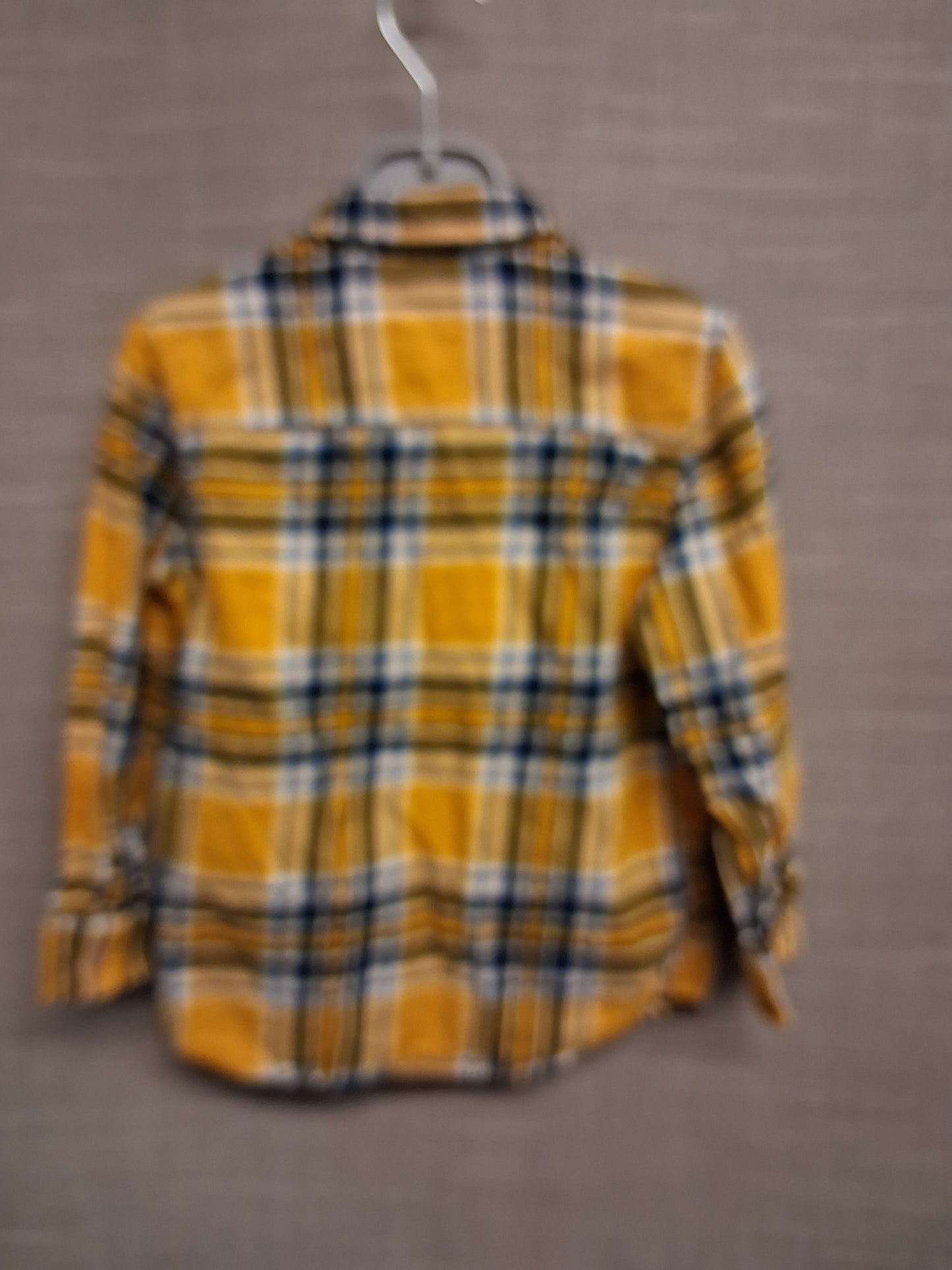 Next Boys Yellow Check Shirt Age 2-3 Years Long Sleeve