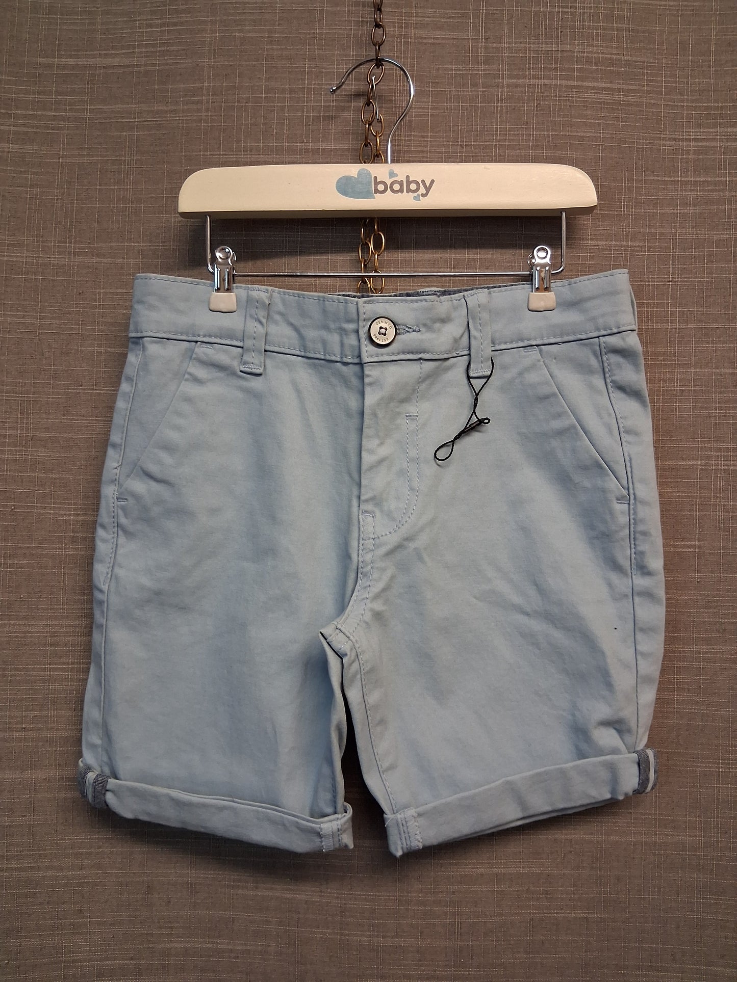 Primark Boys Blue Chino Style Shorts Age 5-6 Years