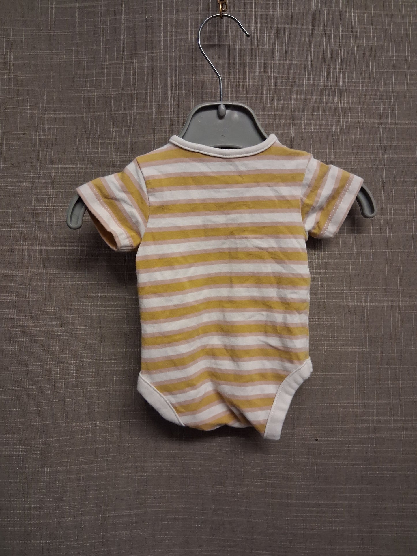 Next Boys Mustard White Striped Short Sleeve Bodysuit Age First Size