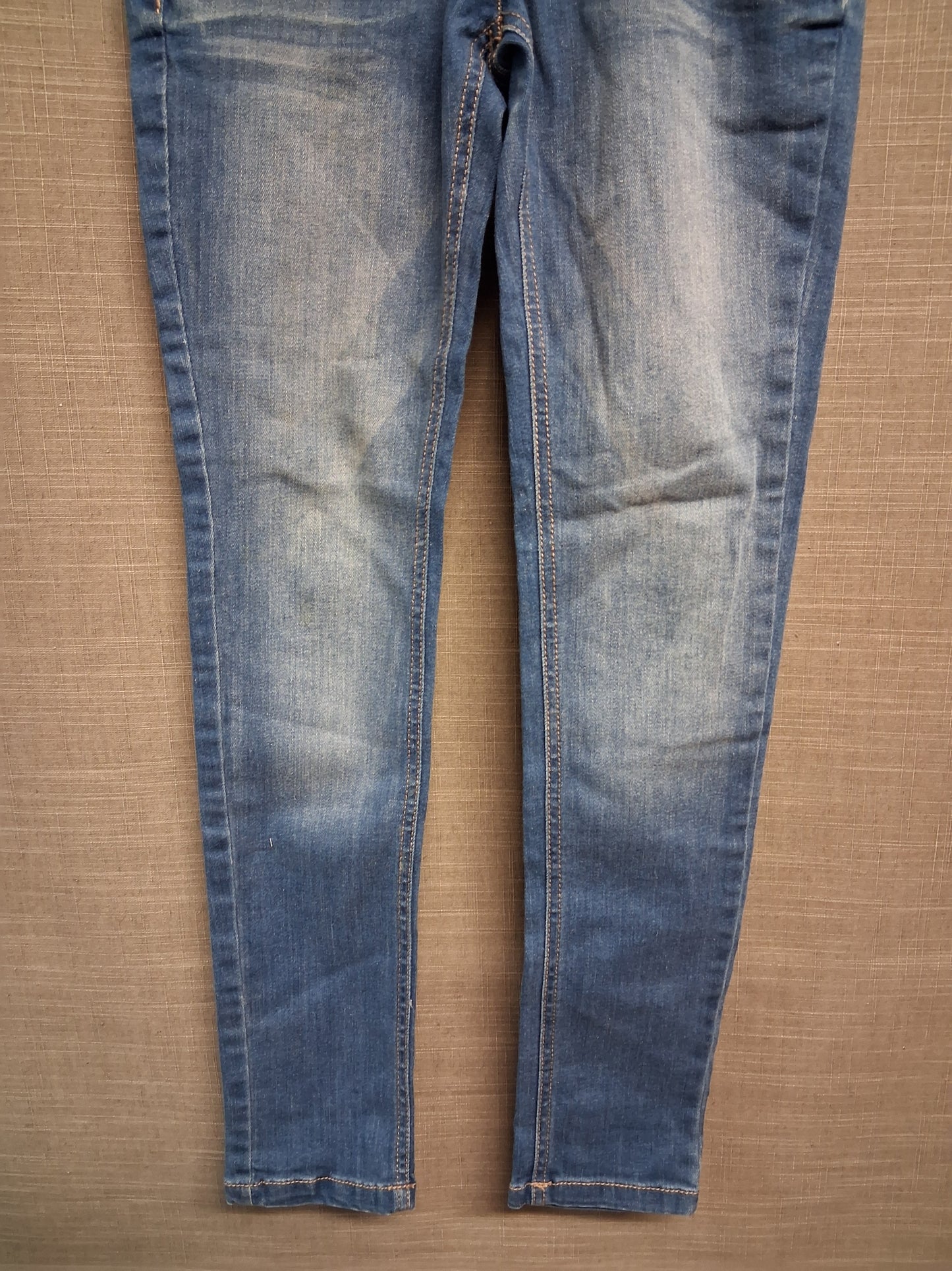 Next Girls Blue Denim Jeans Beaded Detail Age 10 Years Adjustable Waist