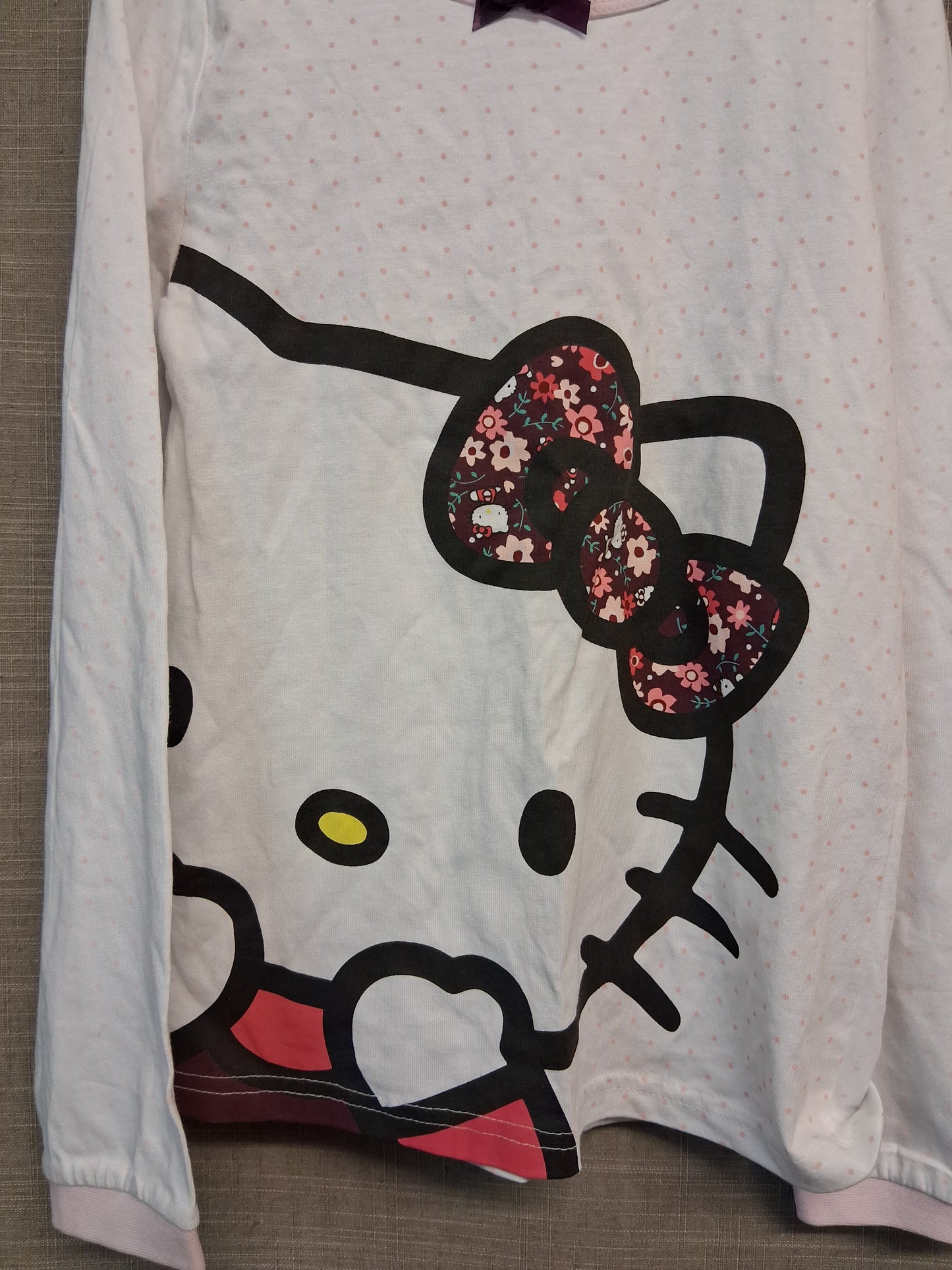 H&M Hello Kitty Long Sleeve Jersey Top T-Shirt Age 6-8 Years