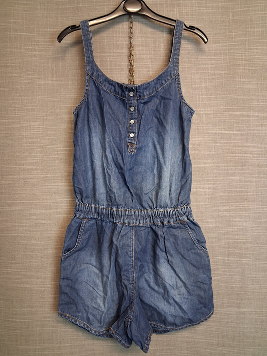 George Girls Denim Playsuit Age 10-11 Years