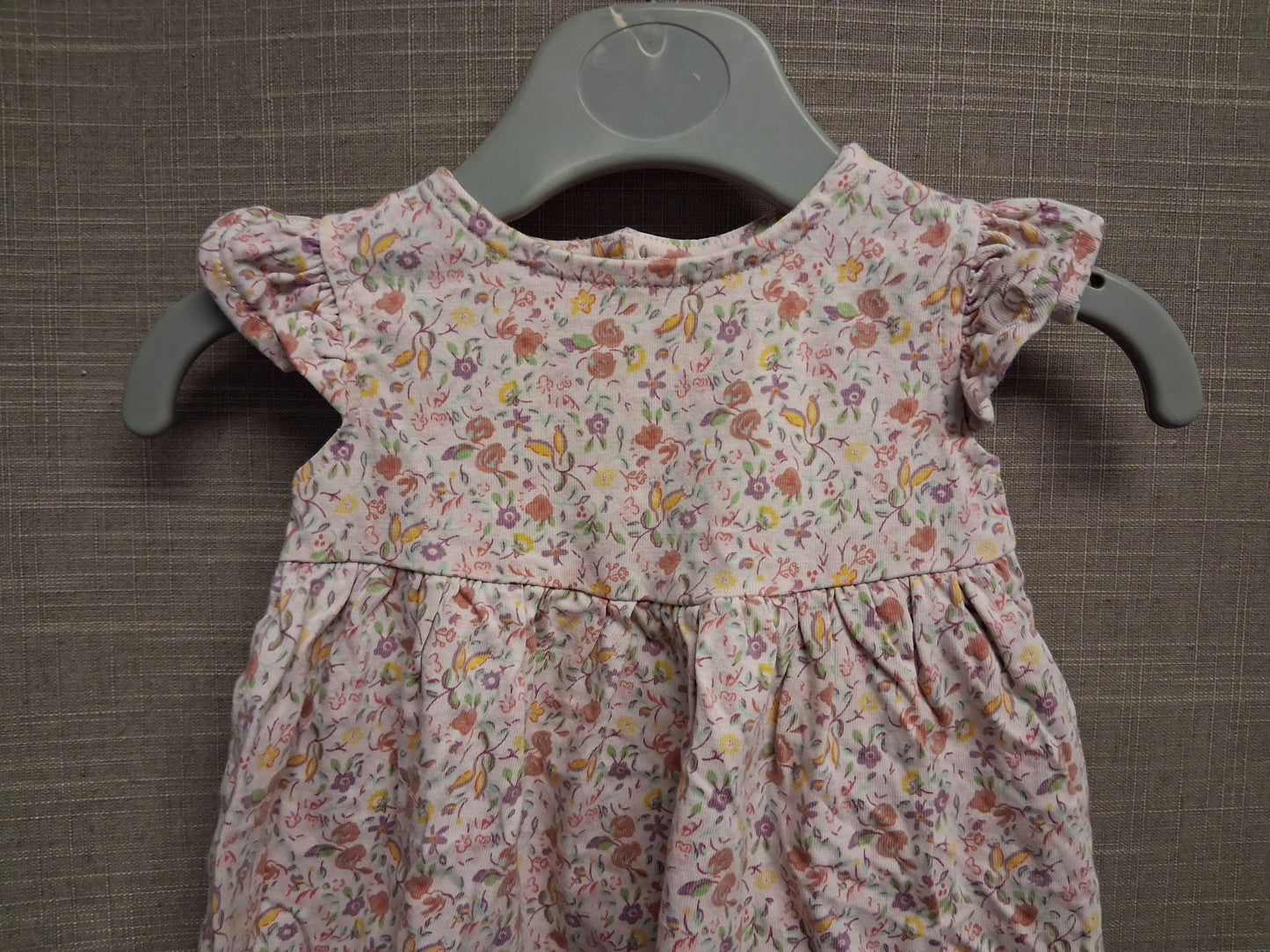 Next Girls Pink Floral Jersey Cap Sleeve Dress Age First Size