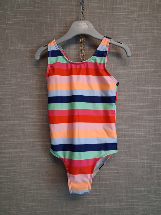 George Girls One Piece Swimsuit Multicolour Striped Age 4-5 Years
