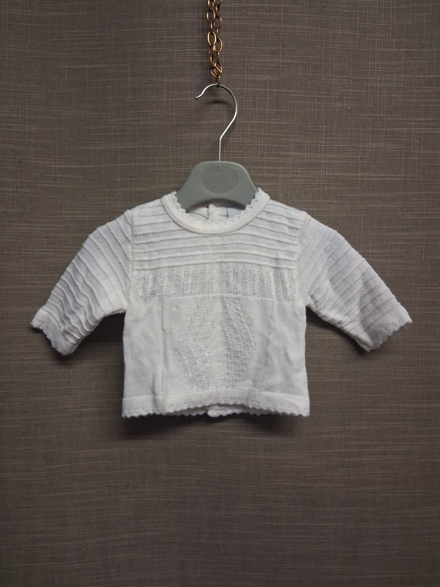 Dandelion White Button Back Jumper Sweater Age Newborn