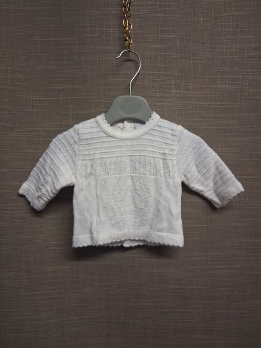 Dandelion White Button Back Jumper Sweater Age Newborn