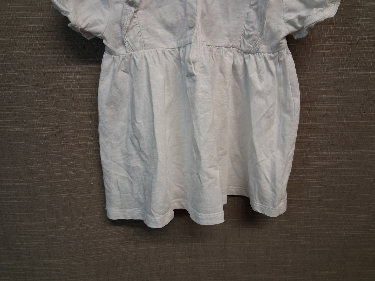 Next Girls White Short Sleeve T-Shirt Peter Pan Collar Age 5-6 Years